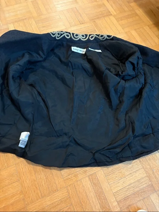 Albert Nipon Double-Breasted Embellished Collar Jacket - Picture 12 of 15